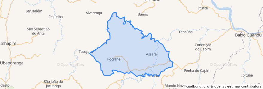 Mapa de ubicacion de Pocrane.