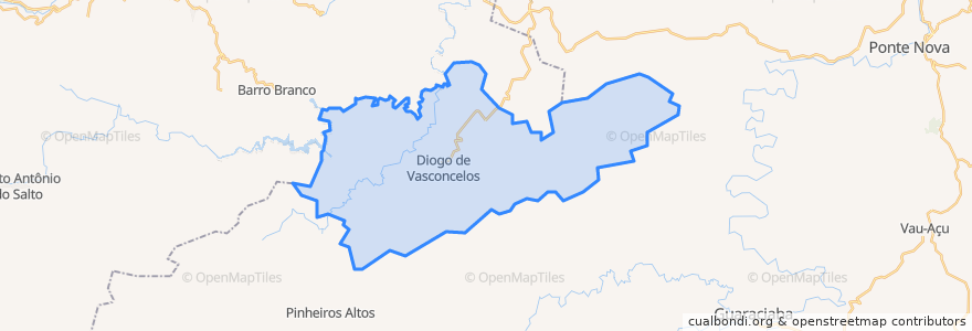 Mapa de ubicacion de Diogo de Vasconcelos.