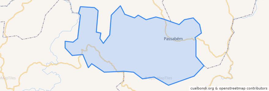 Mapa de ubicacion de Passabém.