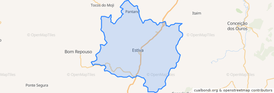 Mapa de ubicacion de Estiva.