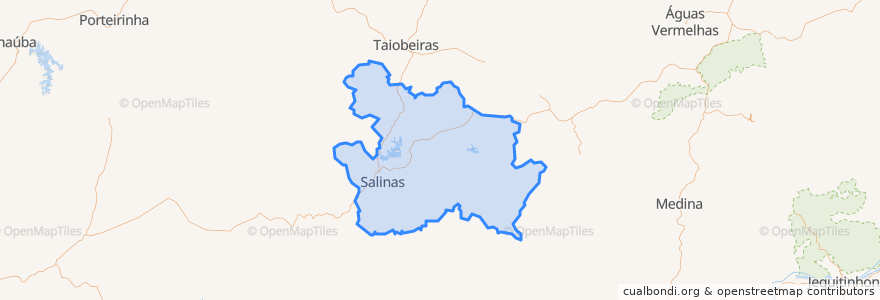 Mapa de ubicacion de Salinas.