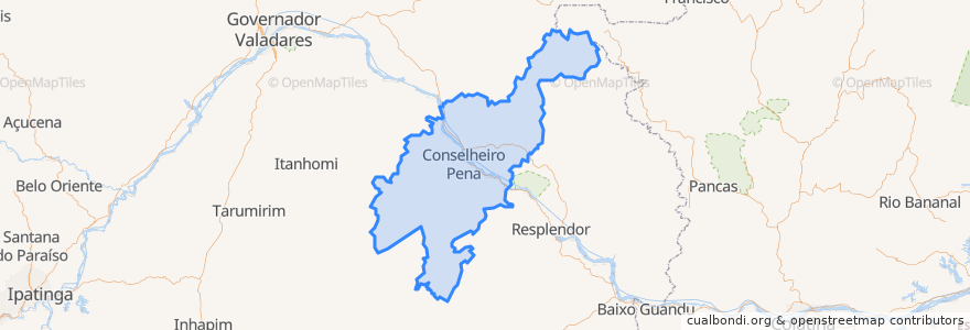 Mapa de ubicacion de Conselheiro Pena.