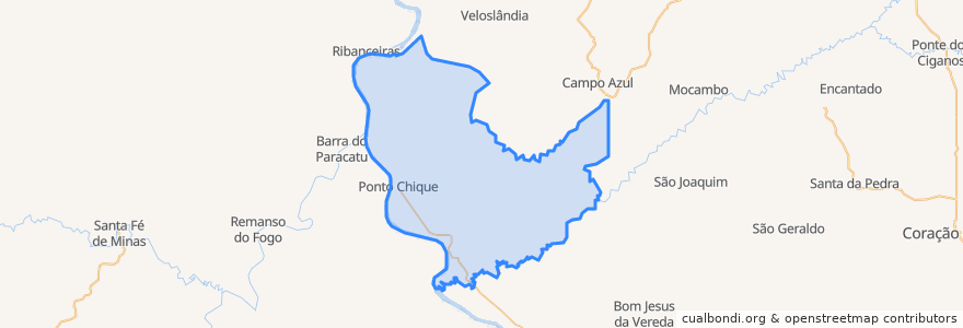 Mapa de ubicacion de Ponto Chique.