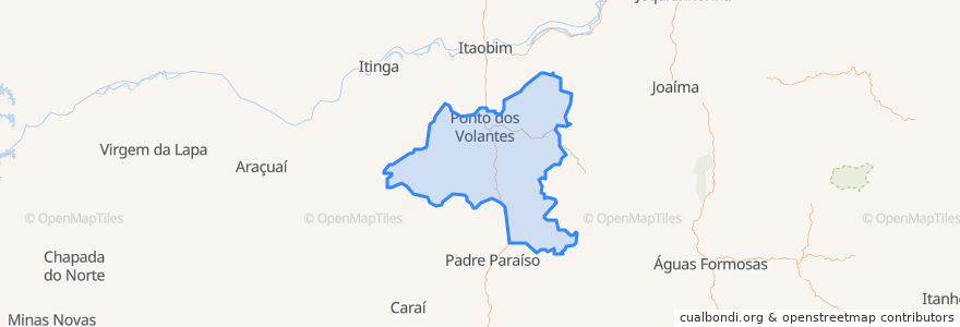 Mapa de ubicacion de Ponto dos Volantes.