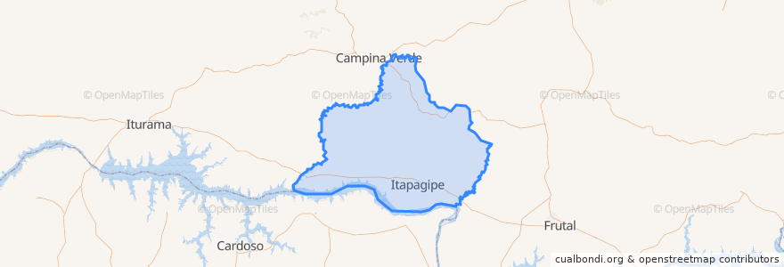 Mapa de ubicacion de Itapagipe.