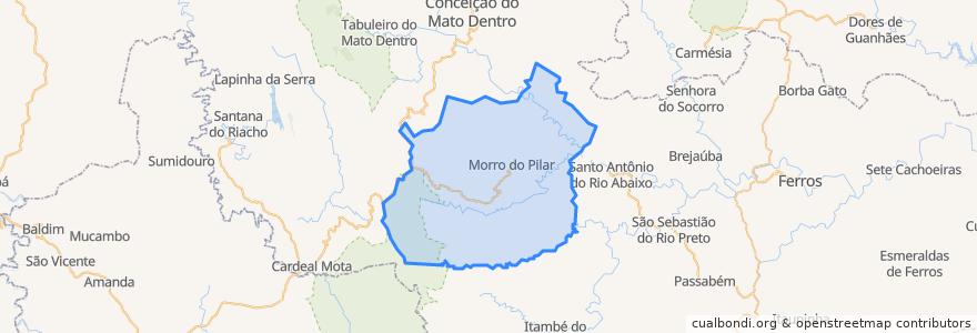 Mapa de ubicacion de Morro do Pilar.