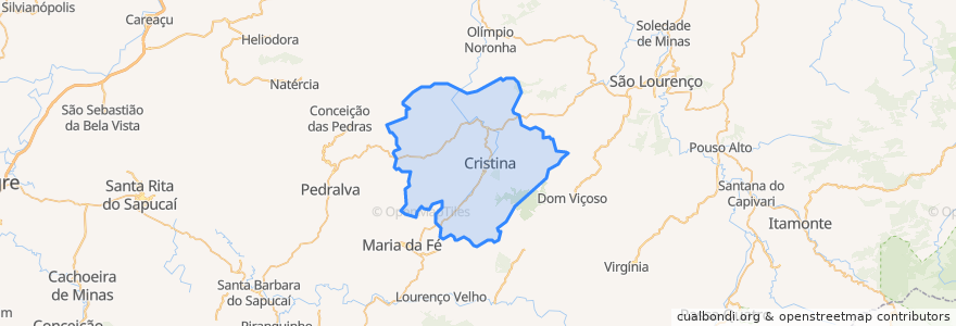 Mapa de ubicacion de Cristina.