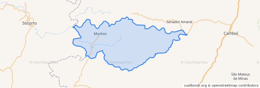 Mapa de ubicacion de Munhoz.