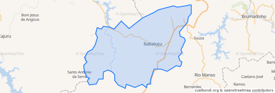 Mapa de ubicacion de Itatiaiuçu.