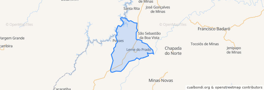 Mapa de ubicacion de Leme do Prado.