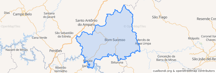 Mapa de ubicacion de Bom Sucesso.