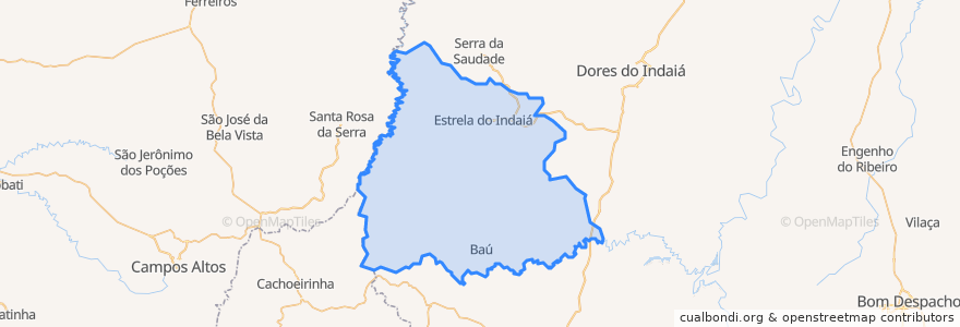 Mapa de ubicacion de Estrela do Indaiá.