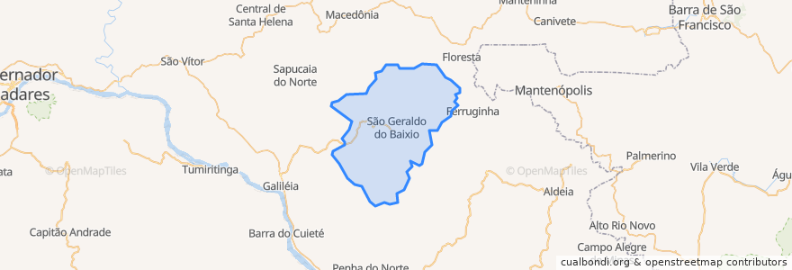 Mapa de ubicacion de São Geraldo do Baixio.