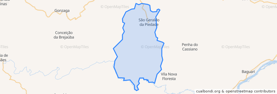 Mapa de ubicacion de São Geraldo da Piedade.