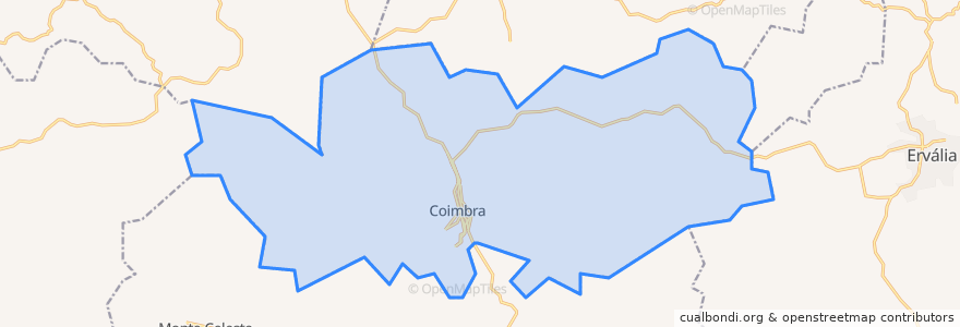 Mapa de ubicacion de Coimbra.