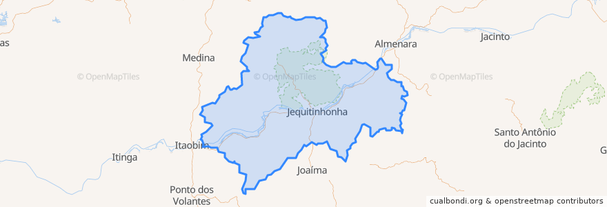 Mapa de ubicacion de Jequitinhonha.