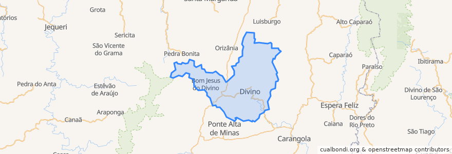 Mapa de ubicacion de Divino.