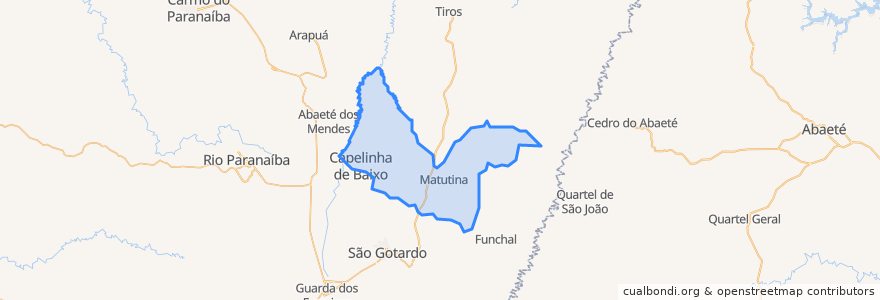 Mapa de ubicacion de Matutina.