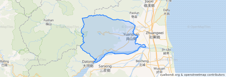 Mapa de ubicacion de 위안산 향.