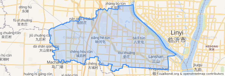 Mapa de ubicacion de 兰山街道.