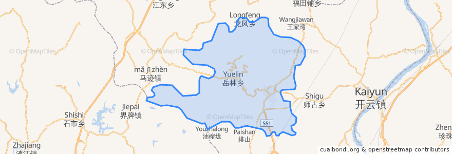 Mapa de ubicacion de 南岳区.