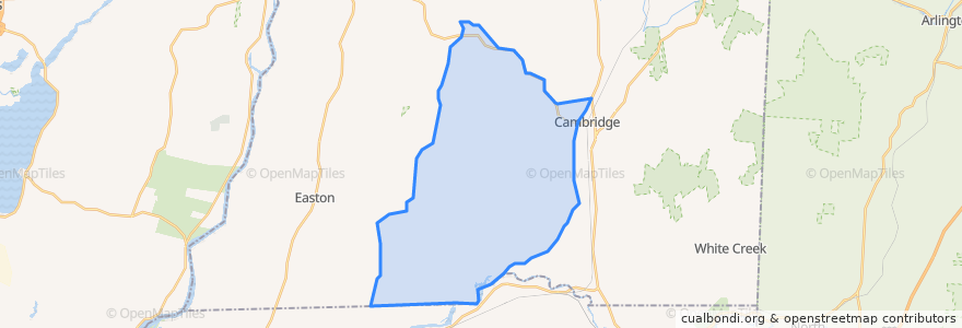 Mapa de ubicacion de Town of Cambridge.