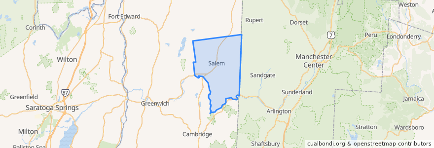 Mapa de ubicacion de Town of Salem.