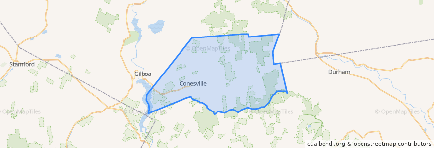 Mapa de ubicacion de Town of Conesville.
