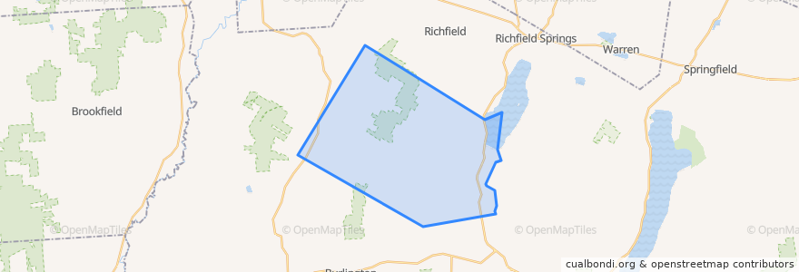 Mapa de ubicacion de Town of Exeter.