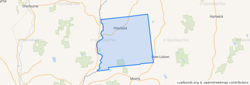 Mapa de ubicacion de Town of Pittsfield.