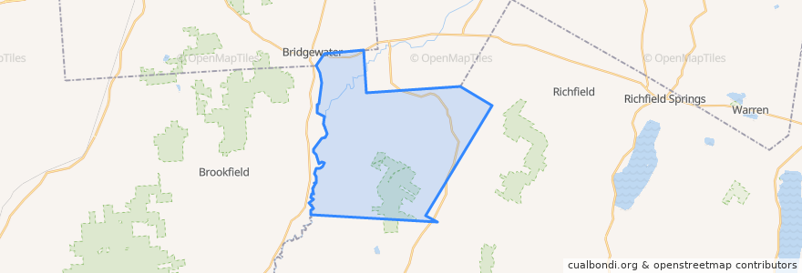 Mapa de ubicacion de Town of Plainfield.