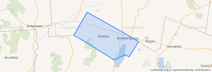 Mapa de ubicacion de Town of Richfield.