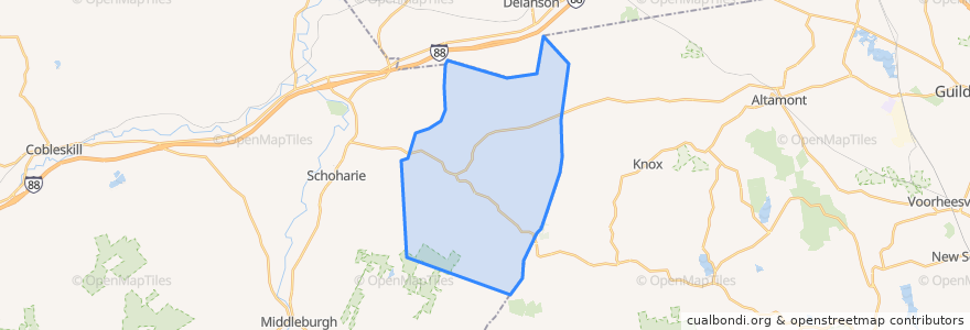 Mapa de ubicacion de Town of Wright.