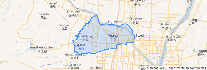 Mapa de ubicacion de 义堂镇.