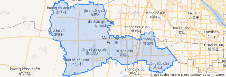 Mapa de ubicacion de 马场湖镇.