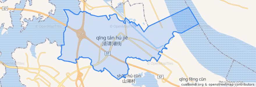 Mapa de ubicacion de 清潭湖街道.