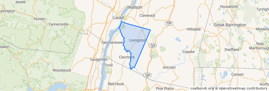 Mapa de ubicacion de Town of Livingston.