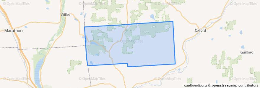 Mapa de ubicacion de Town of Smithville.