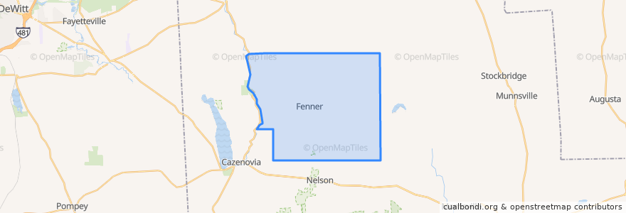 Mapa de ubicacion de Town of Fenner.