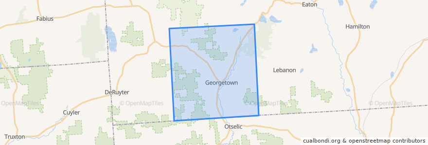 Mapa de ubicacion de Town of Georgetown.