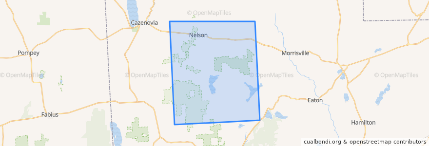 Mapa de ubicacion de Town of Nelson.