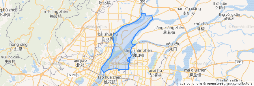 Mapa de ubicacion de 东湖区.