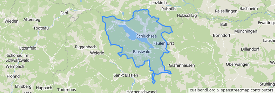 Mapa de ubicacion de Schluchsee.