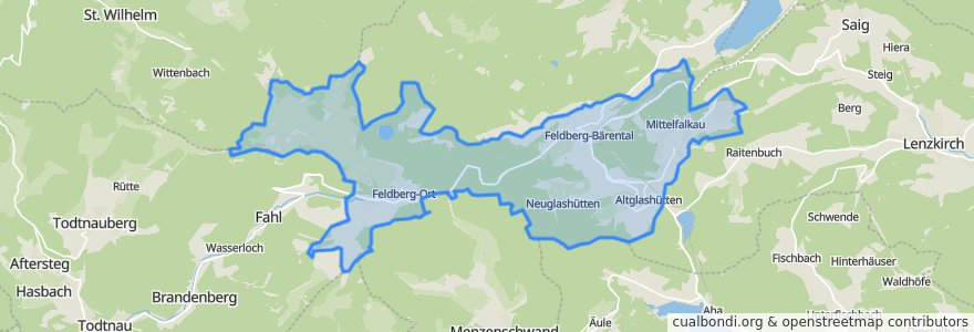 Mapa de ubicacion de Feldberg (Schwarzwald).