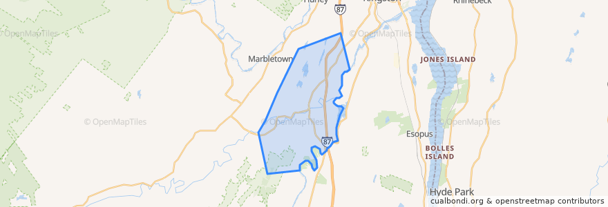 Mapa de ubicacion de Town of Rosendale.