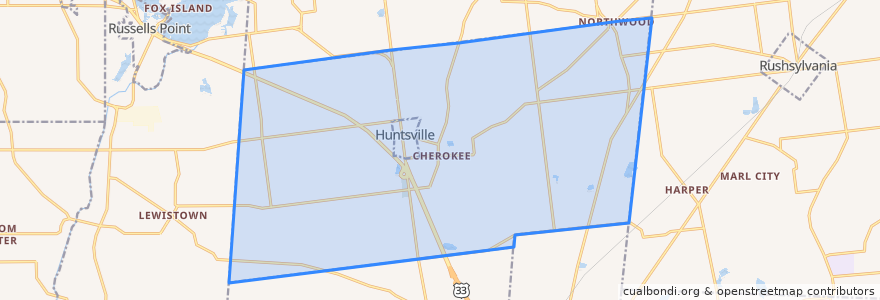 Mapa de ubicacion de McArthur Township.