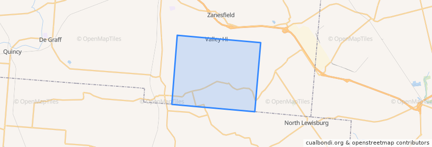 Mapa de ubicacion de Monroe Township.
