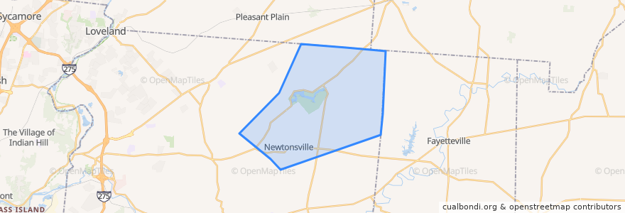 Mapa de ubicacion de Municipio de Wayne.