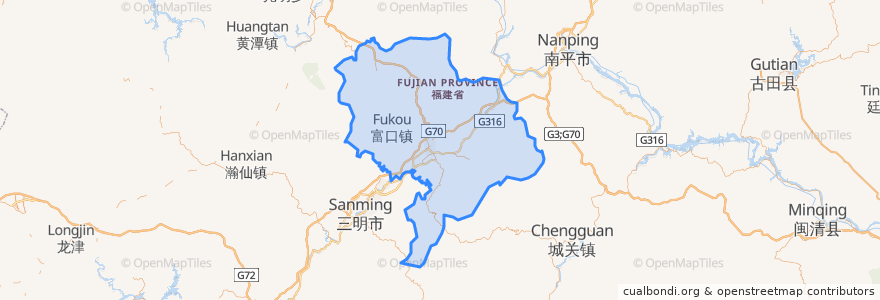 Mapa de ubicacion de 沙县区.