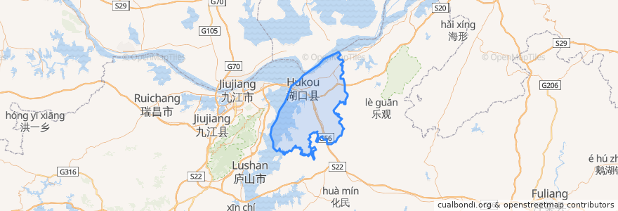 Mapa de ubicacion de 湖口县.